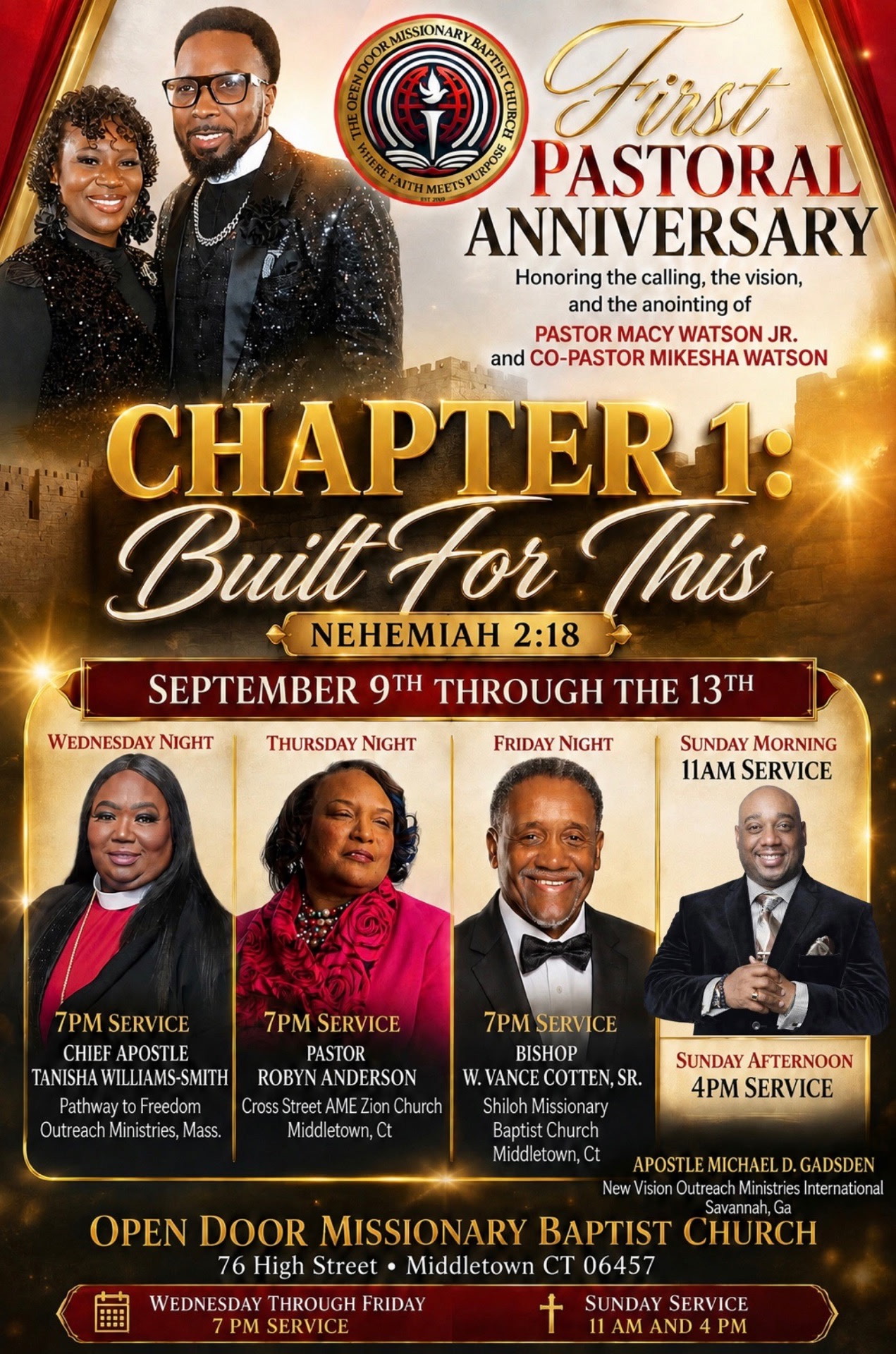 First Pastoral Anniversary — Chapter 1: Built For This, Open Door Missionary Baptist Church